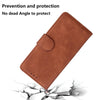 For Samsung Galaxy A26 5G Skin Feel Pure Color Flip Leather Phone Case(Brown)