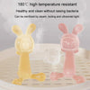 Bunny Baby Teether BPA Free Food-Grade Silicone Teether Infant Teething Stick Anti-Eating Hand, Color: Nano Color