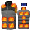 Winter Smart Dual-control 13-zone Charging Heating Vest, Size: L(Gray)