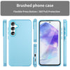 For Samsung Galaxy A55 5G Frosted Translucent TPU Hybrid PC Full Coverage Phone Case(Blue)