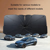 Car Windshield Titanium Sun Protection Heat Insulation Parasol(Small Gold 9958)