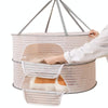 50 x 70cm  Foldable Drying Fishing Vegetables Fish Net Hanging Clothes Drying Storage Shelf, Spec: 2 Layers