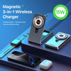DUZZONA W22 15W 3 in 1 Foldable Magnetic Wireless Charging Stand(Grey)
