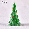 5pcs Christmas Decoration Accessories Micro Landscape Christmas Gift Resin Small Ornament, Style: Christmas Tree No.8