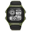 SYNOKE 9619B Nylon Canvas Strap Luminous Waterproof Digital Watch(Green Head Green Belt)