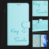 For Samsung Galaxy A56 5G Smile Embossing RFID Leather Phone Case(Mint Green)