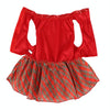 Christmas Plaid Dog/Cat Skirt (Red, L)