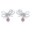 S925 Sterling Silver Bowknot Gift Women Earrings