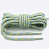2 Pairs Round High Density Weaving Shoe Laces Outdoor Hiking Slip Rope Sneakers Boot Shoelace, Length:100cm(Light Gray-Yellow)