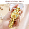 OLEVS 5526 Women Diamond Set Luminous Waterproof Quartz Watch(Gold)