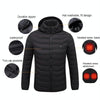 11 Zone Double Control Blue USB Winter Electric Heated Jacket Warm Thermal Jacket, Size: XXXL