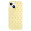 For iPhone 15 Plus Skin Feeling Jelly TPU Hybrid PC Phone Case(Polka Dot Yellow)