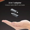 2 in 1 8 Pin to USB and Type-C Charging OTG Adapter(Black)