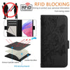 For Samsung Galaxy A16 Embossed Rose RFID Anti-theft Leather Phone Case(Black)