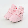 0-1 Year Old Spring and Autumn Knitted Baby Shoes Warm Toddler Cotton Shoes, Size:Inner Length 12cm(Pink Stars)