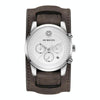 Ochstin 7232 Multifunctional Business Leather Wrist Wrist Waterproof Quartz Watch(Silver+Dark Brown)