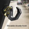Motorcycle Electric Bike Item Movable Double Hooks Aluminum Helmet Hanger Modification Accessories(Black)