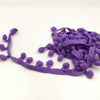 20 Yards Pompom Lace Ribbon Fur Ball Trim For Craft DIY Curtain Home Decorative Clothes Sewing Accessories(Purple)