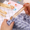 20mm+25mm+10 Pins Transparent Bold Crystal Crochet Knitting Tool Set