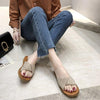 Summer Ladies Outdoor Flat Slippers, Size: 39(Beige)
