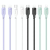 USAMS US-SJ566 Type-C / USB-C to 8 Pin PD 20W Fast Charing Data Cable with Light, Length: 1.2m(Black)