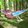 Portable Outdoor Parachute Hammock with Mosquito Nets (Pink Blue)