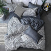 Luxury Bedding Black Marble Pattern Set Sanded Printed Quilt Cover Pillowcase, Size:175x220cm(Mochi)