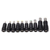 5.5x2.1mm Female to Multiple Male Interfaces 10 in 1 Power Adapters Set for IBM / HP / Sony / Toshiba / Lenovo / ASUS / Samsung / DELL Laptop Notebook