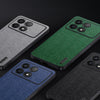 For Xiaomi Redmi K70 Tree Bark Leather Shockproof Phone Case(Blue)