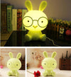 Fashion Cute Cartoon Rabbit LED 3-modes Dimming Touch Control Bedside Lamp, US Plug(Yellow)