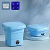 4.5L Mini Portable Folding Household Washing Machine Underwear Washer, Color: Lake Blue + Blue light antibacterial(US Plug)