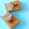 17-tone Kalimba Portable Thumb Piano, Style:Spruce-Classic Deer