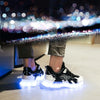 USB Charging LED Light Shoes Couples Casual Sneakers Hip-Hop Luminous Shoes, Size: 40(White Black)