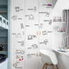 40x60cm Wardrobe Clothing Identifies Wall Stickers