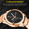 OCHSTIN 6059C Pilot Series Multifunctional Quartz Steel Band Men Watch(White+Rose Gold)