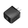 M167 PD 20W Type-C and USB QC 3.0 Fast Charger, Specification:US Plug(Black)