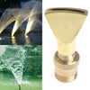 Water View Rockery Fountain All Copper Stainless Steel Adjustable Universal Fan-shaped Flat Nozzle, Size: 6 Point(Brass)