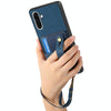 For Samsung Galaxy A36 Retro Cross Wristband Wallet Leather Back Phone Case(Blue)