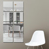 30cm x 30cm Acrylic Mirror Square Stereo Wall Stickers Self-Adhesive Decorative Soft Mirror Right Angle Model(Black)