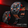 LOKMAT COMET2 PRO 1.46-Inch 5ATM Waterproof Bluetooth Call Smart Watch, Color: Black Stainless Steel