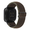 For Fitbit Versa 4 / Sense 2 Universal Wave Nylon Watch Band(Army Green)