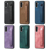 For Samsung Galaxy A56 5G Retro Wristband Holder Leather Back Phone Case(Black)