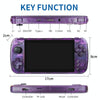 POWKIDDY X39 Pro 4.5 Inch Retro Handheld Game Console  ATM7051 Quad-Core Support HD TV Out 64G(Purple Transparent)