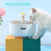 Cat Water Fountain, Automatic Pet Drinking Fountain, USB, Flower