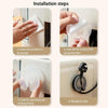 Multi-functional Data Cable Organizer Hole-free Plug Fixer Small Objects Hanger(Transparent)