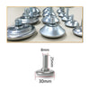 50 PCS M8 25mm Adjustable Support Nylon Chassis Metal Screw Furniture Mat (30mm)
