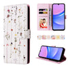 For Samsung Galaxy A16 5G Bronzing Painting RFID Leather Phone Case(Flowers World)
