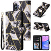For Samsung Galaxy A16 5G Marble Bronzing Stitching Leather Phone Case(Black)