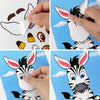 Face Changing Stickers Early Learning DIY Puzzle Stickers Toys(Animal)