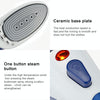 Multifunction Household Handheld Steamer Travel Portable Hand - Held Steam Hanging Hot Machine Ceramic Bottom with Flannelette Brush & Hair Brush & Measuring Cup,US Plug(Blue)